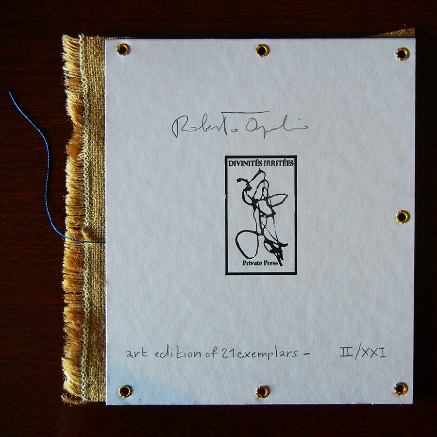 ROBERTO OPALIO - "a thin layer of dirt (I can see you)" ARTIST'S BOOK 